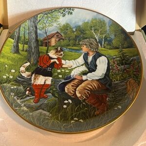 KAISER Der Gestiefelte Kater Porcelain Puss In Boots Collector Plate